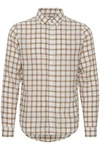 Casual Friday Langarmhemd CFAnton Beige/Braun/Khaki