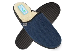 Dr. Orto Holken Pantoffeln Herren Hausschuh Blau/Hellblau/Dunkelblau