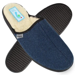 Dr. Orto Holken Pantoffeln Herren Hausschuh Blau/Hellblau/Dunkelblau