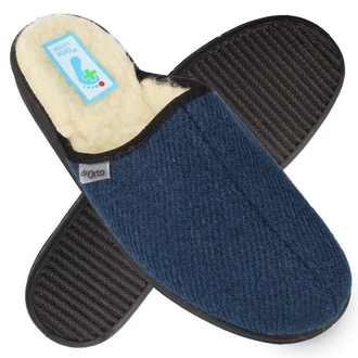Dr. Orto Holken Pantoffeln Herren Hausschuh Blau/Hellblau/Dunkelblau