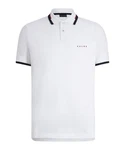 FALKE Poloshirt Weiß/Dunkelblau/Creme