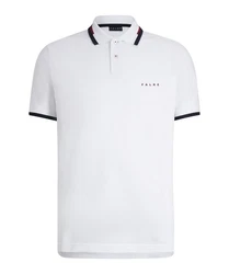 FALKE Poloshirt Weiß/Dunkelblau/Creme