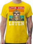 Shirtracer T-Shirt Lten Digga Lten Vintage Party & Alkohol Herren weiß/bunt
