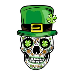 Shirtracer T-Shirt Totenkopf Kleeblatt St. Patricks Day 