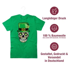 Shirtracer T-Shirt Totenkopf Kleeblatt St. Patricks Day 