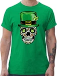 Shirtracer T-Shirt Totenkopf Kleeblatt St. Patricks Day 