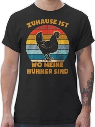 T-Shirt Zuhause ist wo meine Hhner sind - Vintage Sprche Statement mit Spruch