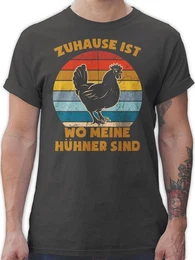 T-Shirt Zuhause ist wo meine Hhner sind - Vintage Sprche Statement mit Spruch