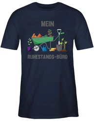 Shirtracer T-Shirt Mein Ruhestands-Bro - Garten Gartenarbeit Grtnern Hobby Outfit Braun/Rot/Dunkelblau/Blau/Beige