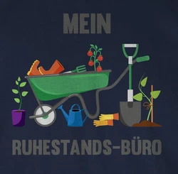 Shirtracer T-Shirt Mein Ruhestands-Bro - Garten Gartenarbeit Grtnern Hobby Outfit Braun/Rot/Dunkelblau/Blau/Beige