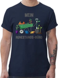 Shirtracer T-Shirt Mein Ruhestands-Bro - Garten Gartenarbeit Grtnern Hobby Outfit Braun/Rot/Dunkelblau/Blau/Beige