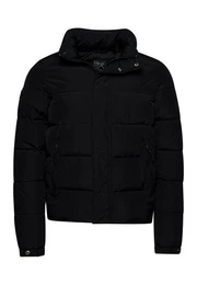 Steppjacke Herren Jacke VINTAGE RETRO PUFFER Jet Black Schwarz