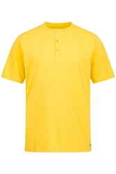 JP1880 T-Shirt Henley Basic Knopfleiste Gelb