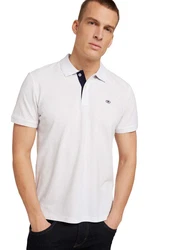TOM TAILOR Poloshirt Grau/Creme/Weiß/Khaki