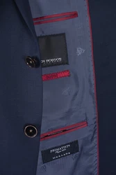 Roy Robson Sakko Slim-Fit Baukasten Dunkelblau/Hellblau/Blau