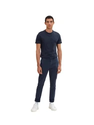 TOM TAILOR Chinohose Slim Fit Dunkelblau/Blau/Hellblau