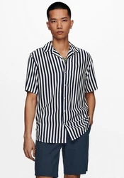Only & Sons Hemd 'Wayne' Dunkelblau/Blau/Hellblau