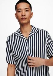 Only & Sons Hemd 'Wayne' Dunkelblau/Blau/Hellblau