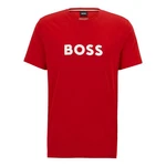BOSS T-Shirt RN mit Markenprint Rot/Rosa/Gold/Braun