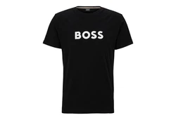 BOSS T-Shirt RN mit Markenprint Schwarz/Rosa/Braun/Gold