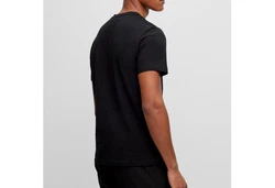 BOSS T-Shirt RN mit Markenprint Schwarz/Rosa/Braun/Gold