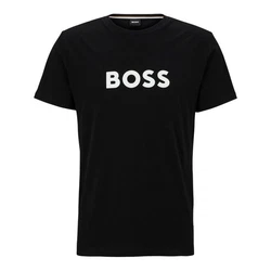 BOSS T-Shirt RN mit Markenprint Schwarz/Rosa/Braun/Gold