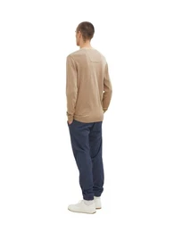 Strickpullover Dnner Feinstrick Pullover Basic V-Ausschnitt Sweater 4652 in Braun