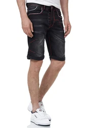 Rusty Neal Shorts Ruben Schwarz/Rot/Dunkelblau
