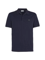 Calvin Klein Poloshirt mit Logo auf der Brust Dunkelblau/Blau
