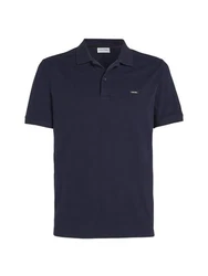 Calvin Klein Poloshirt mit Logo auf der Brust Dunkelblau/Blau