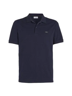 Calvin Klein Poloshirt mit Logo auf der Brust Dunkelblau/Blau