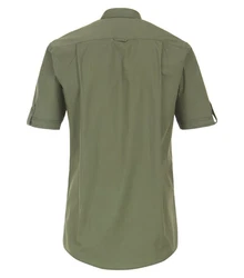 Redmond Kurzarmhemd Comfort Fit Dunkelgrün/Grün/Khaki