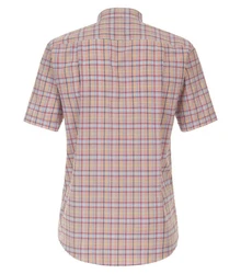 Redmond Kurzarmhemd Comfort Fit Rot/Mischfarben/Braun