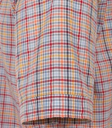 Redmond Kurzarmhemd Comfort Fit Rot/Mischfarben/Braun