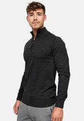 Indicode Strickpullover Gore Schwarz/Dunkelgrau/Grau