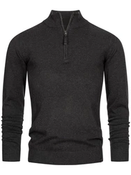 Indicode Strickpullover Gore Schwarz/Dunkelgrau/Grau