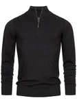 Indicode Strickpullover Gore Schwarz/Dunkelgrau/Rot