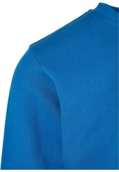URBAN CLASSICS Rundhalspullover Urban Classics Herren Organic Basic Crew Blau/Hellblau