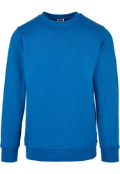 URBAN CLASSICS Rundhalspullover Urban Classics Herren Organic Basic Crew Blau/Hellblau