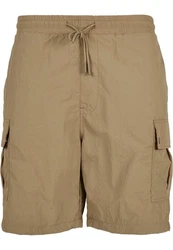 URBAN CLASSICS Cargohose Urban Classics Herren Nylon Cargo Shorts Khaki/Braun