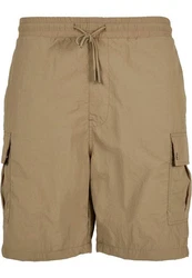 URBAN CLASSICS Cargohose Urban Classics Herren Nylon Cargo Shorts Khaki/Braun