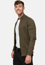 Indicode Strickjacke Lau Dunkelgrün/Khaki