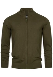 Indicode Strickjacke Lau Dunkelgrün/Khaki