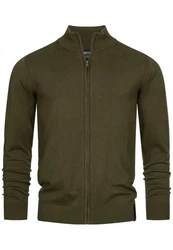 Indicode Strickjacke Lau Dunkelgrün/Khaki