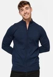 Indicode Strickjacke Lau Dunkelblau/Hellblau