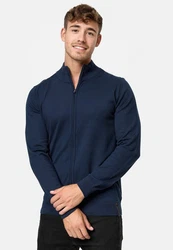 Indicode Strickjacke Lau Dunkelblau/Hellblau