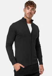 Indicode Strickjacke Lau Dunkelgrau/Schwarz/Grau