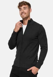 Indicode Strickjacke Lau Dunkelgrau/Schwarz/Grau