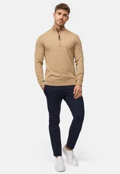 Indicode Strickpullover Gore Braun/Khaki/Beige