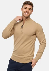 Indicode Strickpullover Gore Braun/Khaki/Beige
